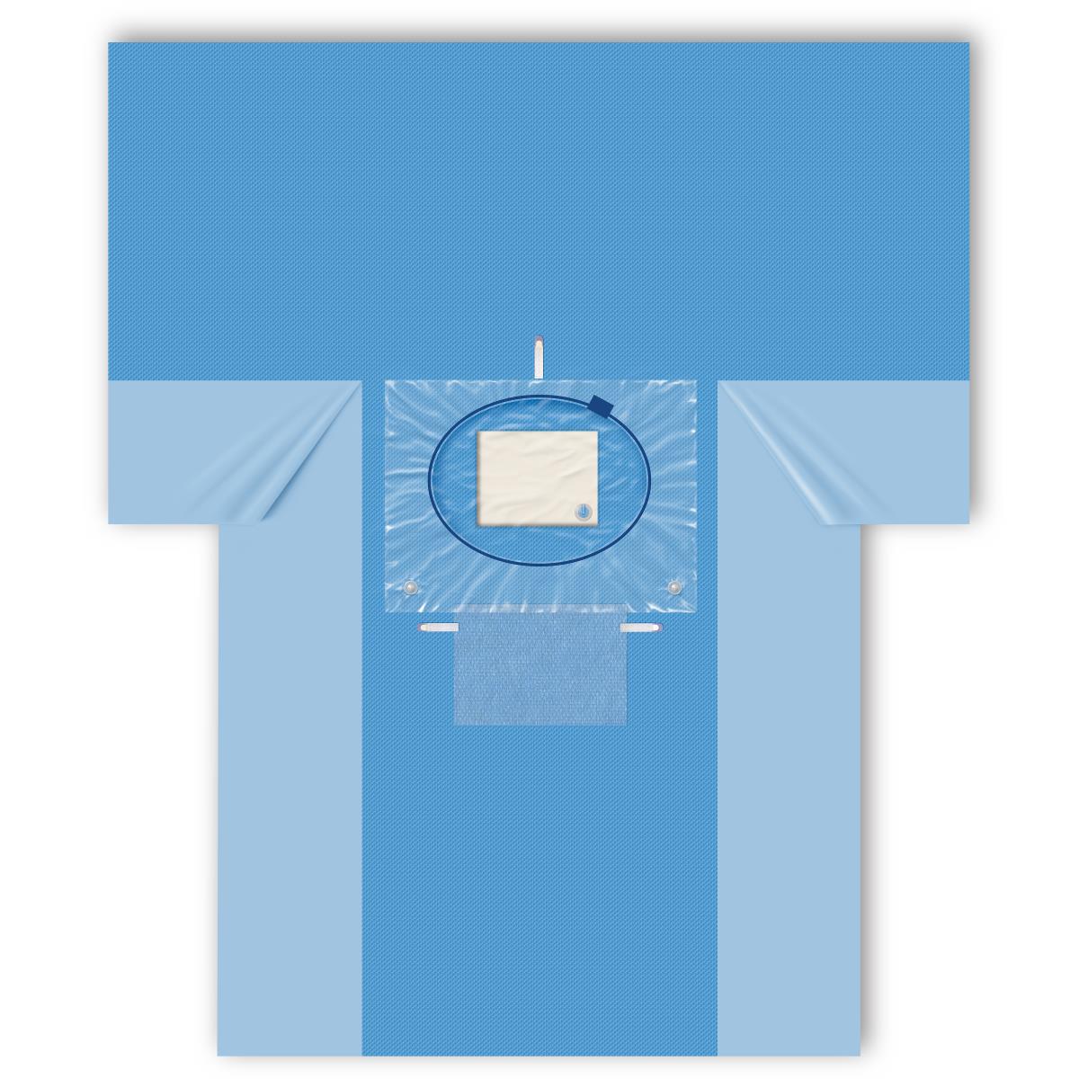 Cesarean Section Surgical Drape with Pouch and Fenestration
