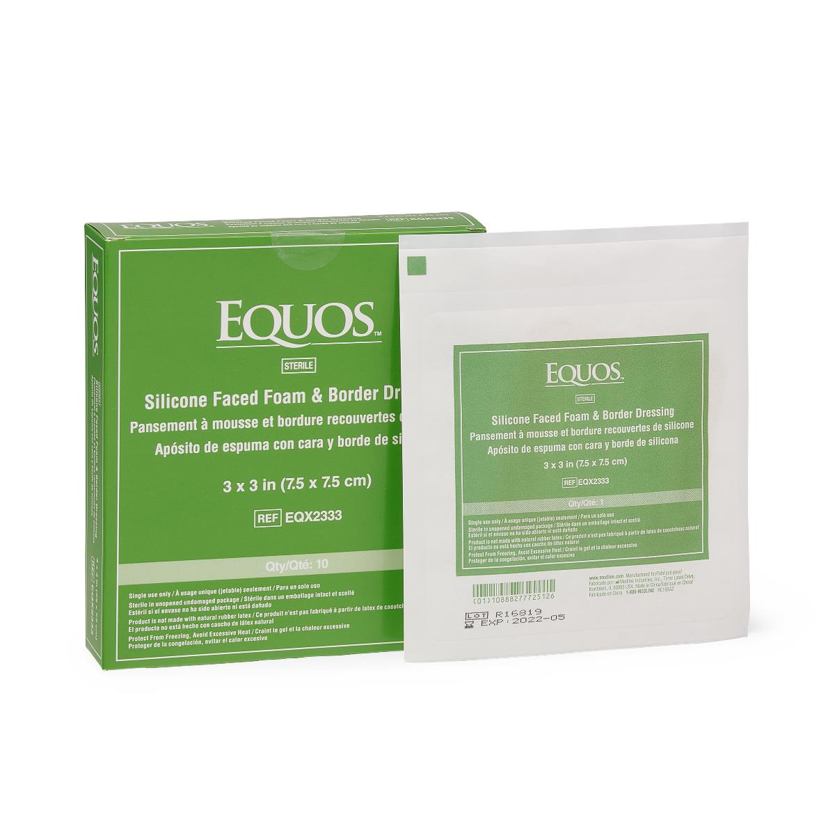 Equos 5-layer Square Foam Wound Dressings With Silicone Adhesive - BeHope