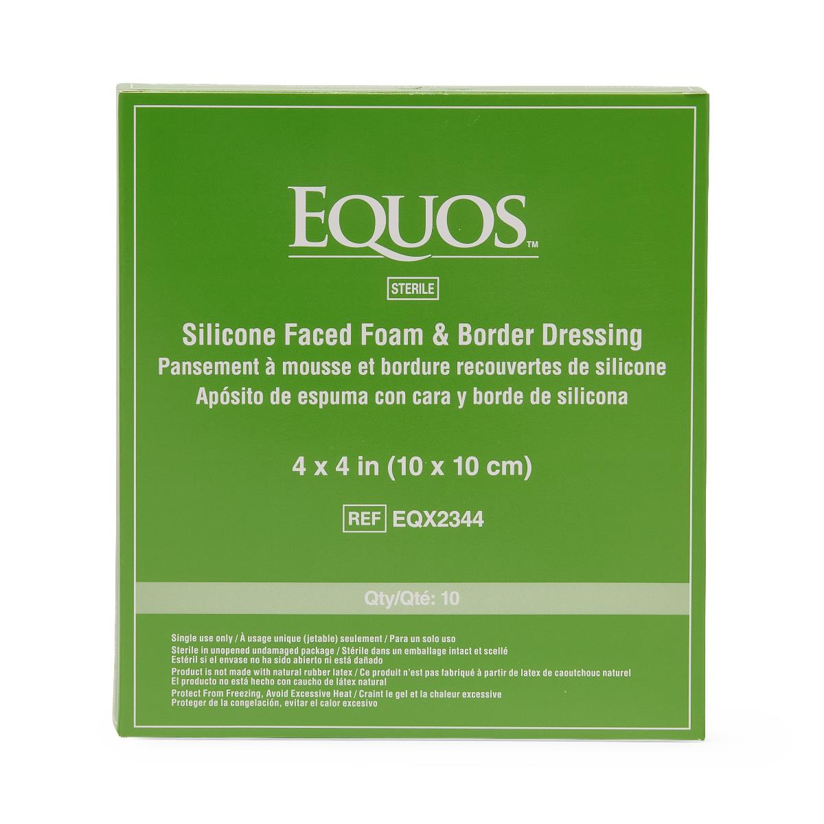 Equos 5-layer Square Foam Wound Dressings With Silicone Adhesive - BeHope
