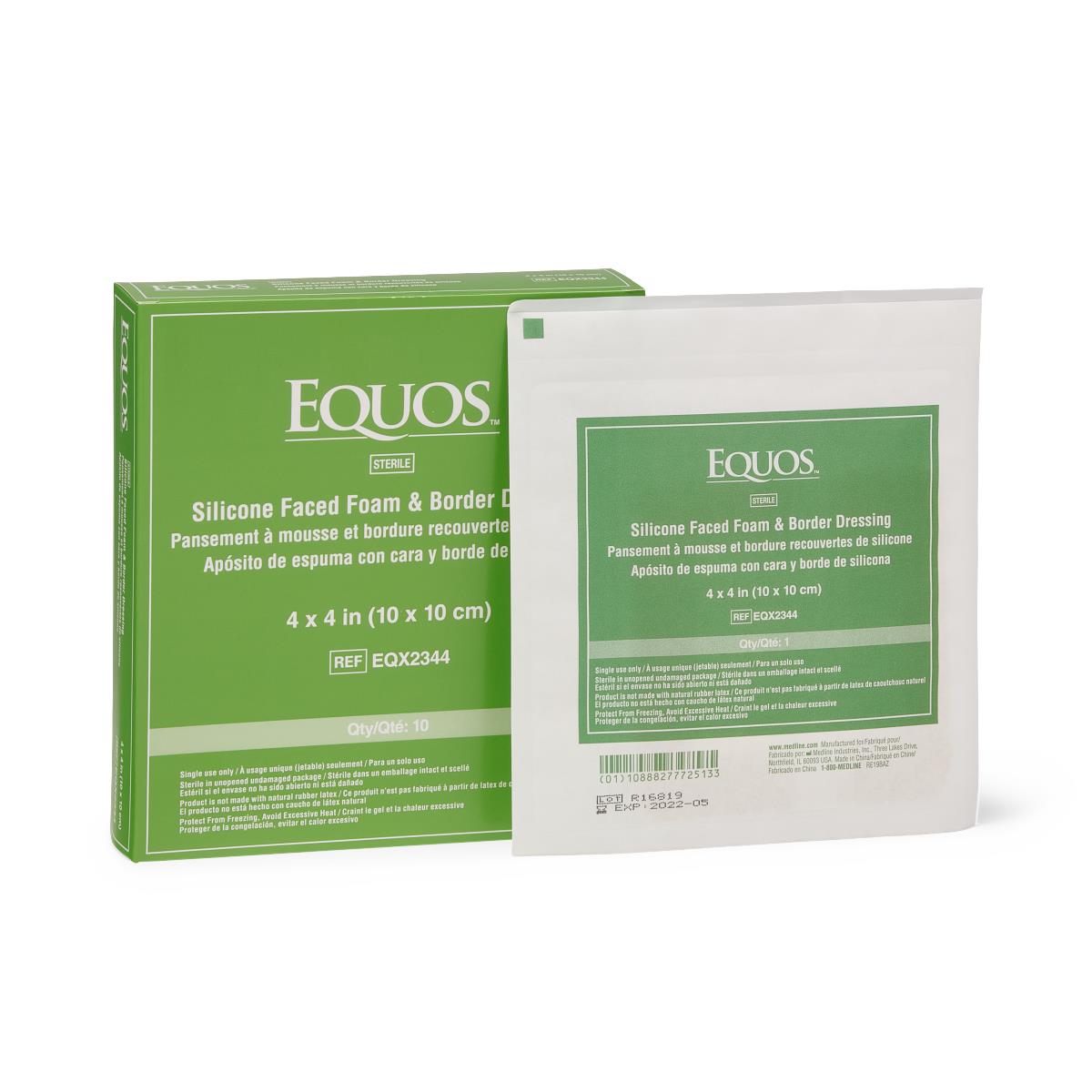 EQUOS 5-Layer Square Foam Dressings with Silicone Adhesive - BeHope