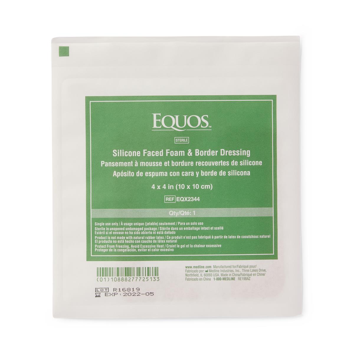 Equos 5-layer Square Foam Wound Dressings With Silicone Adhesive - BeHope