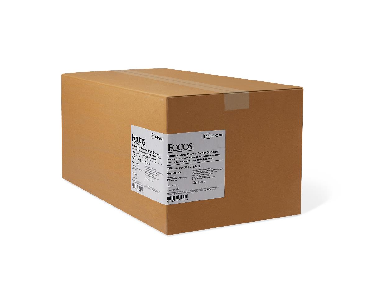 Equos 5-layer Square Foam Wound Dressings With Silicone Adhesive - BeHope