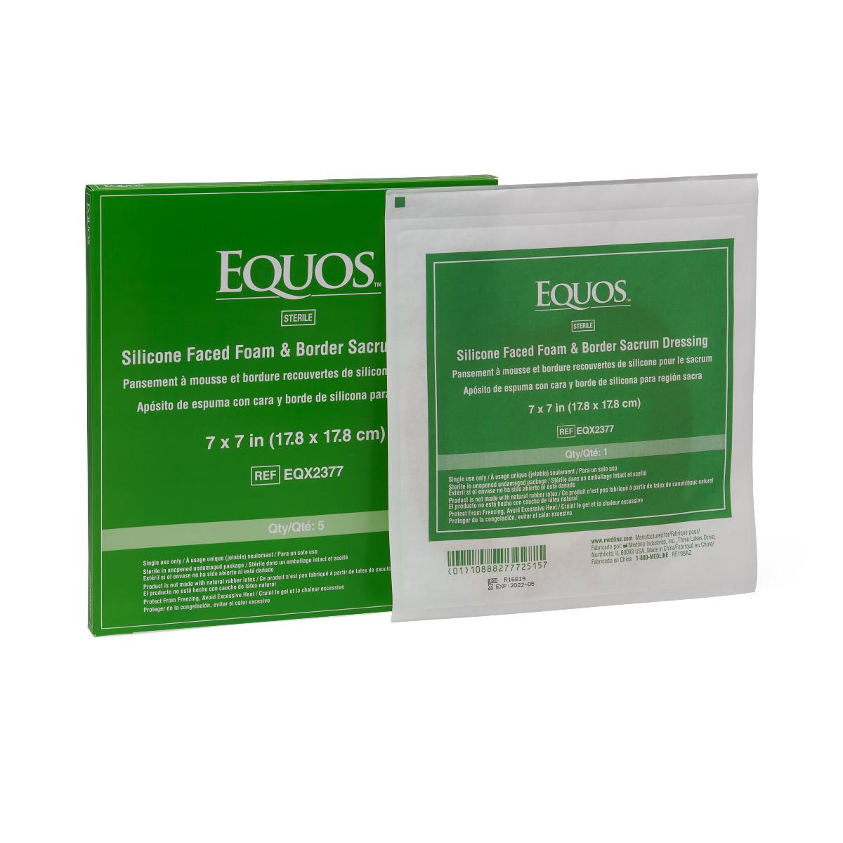 EQUOS 5-Layer Square Foam Dressings with Silicone Adhesive - BeHope