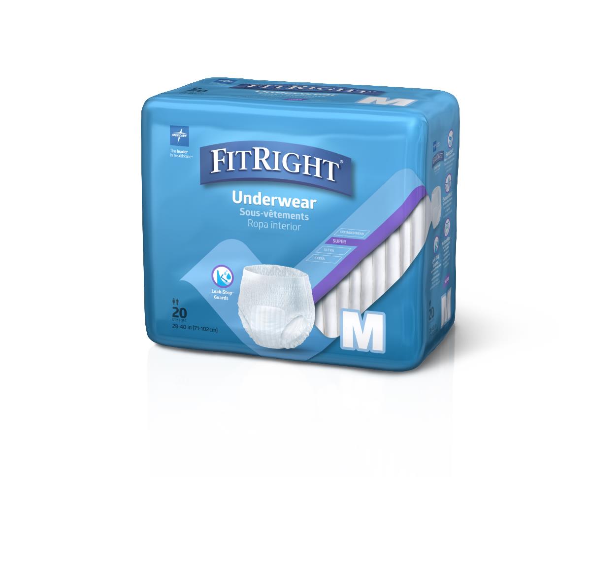 Fitright Super Adult Incontinence Underwear, focusing on the product's waist or leg cuffs.