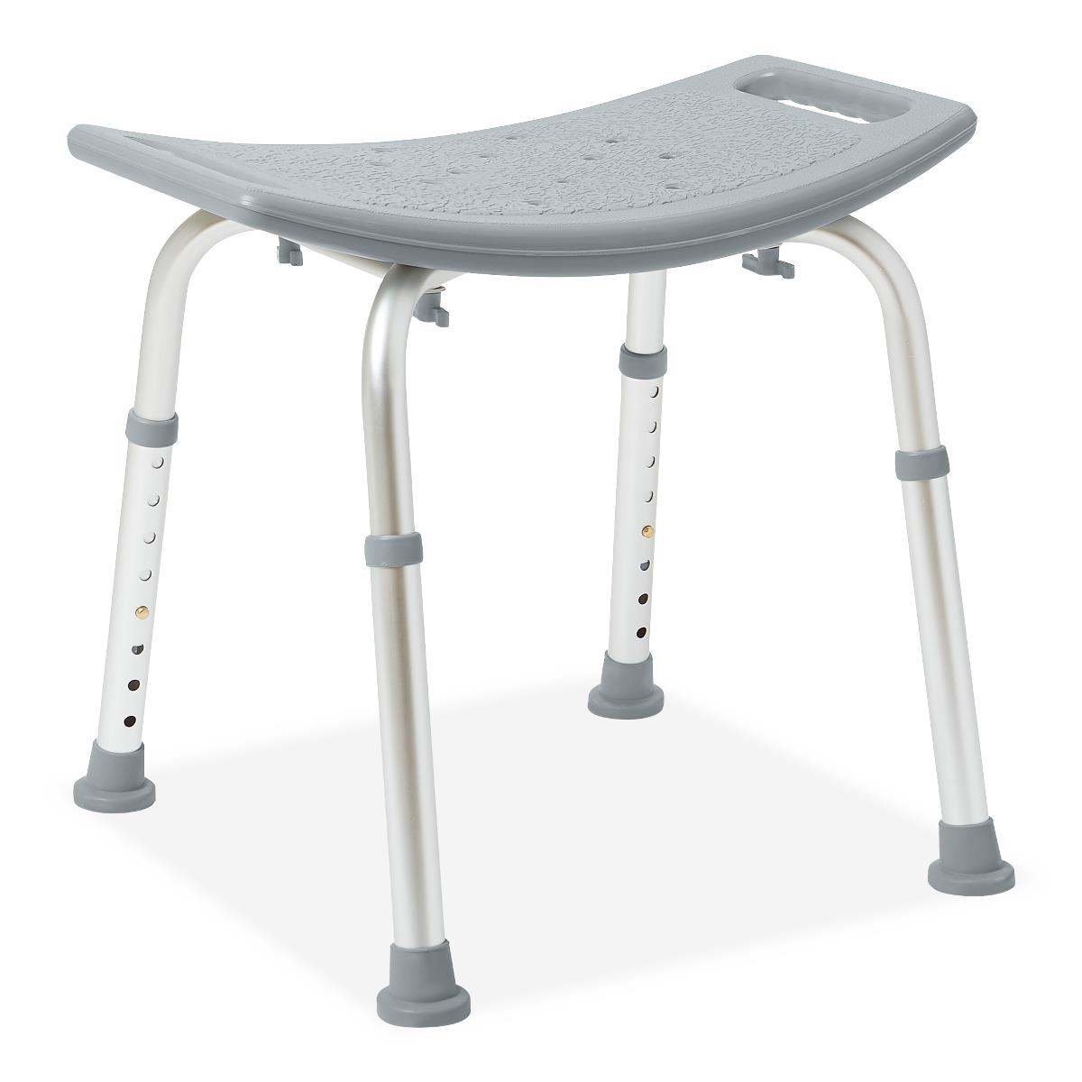 Medline Guardian shower chair/bench without back, front view.