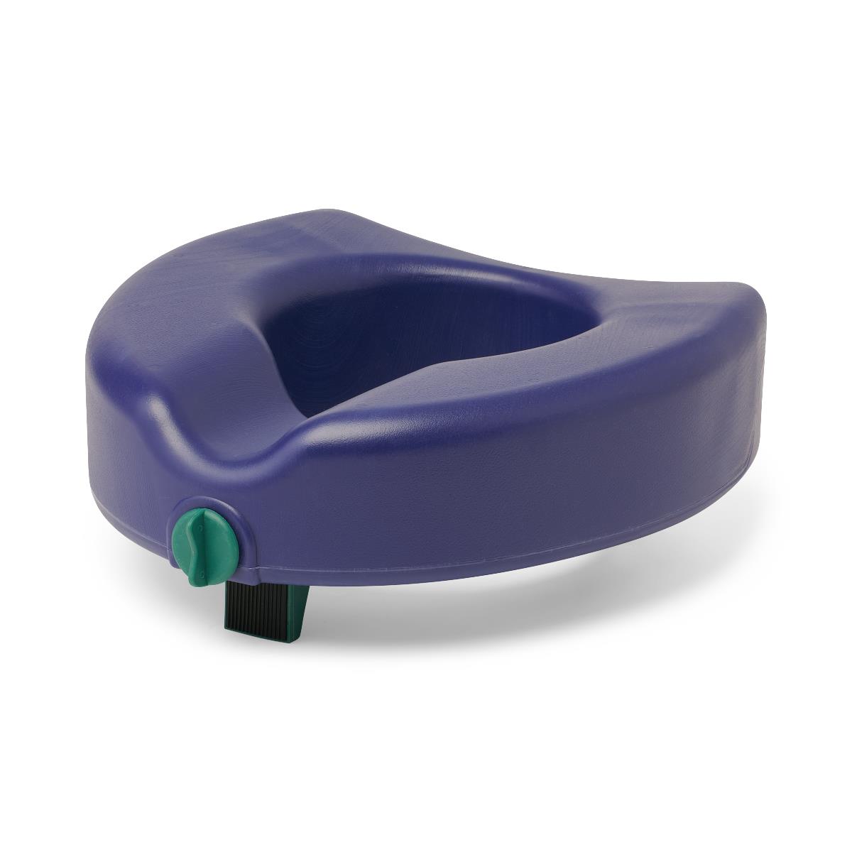 Medline Heavy Duty Raised Toilet Seat, close-up of Microban antimicrobial protection.