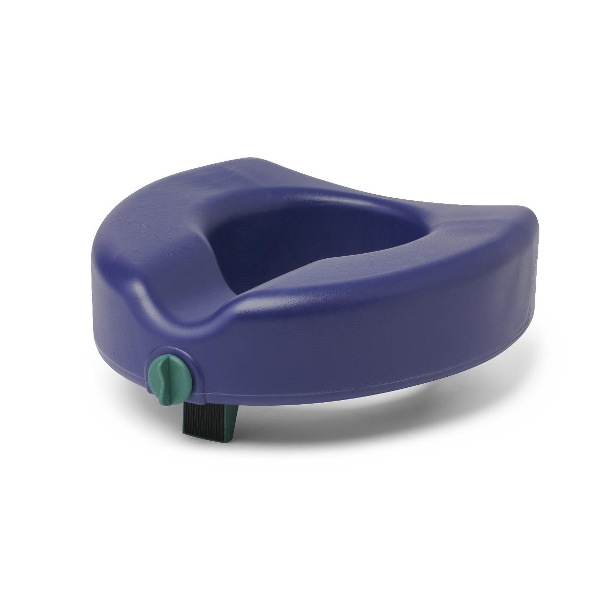 Medline Heavy Duty Raised Toilet Seat, side view showing height.