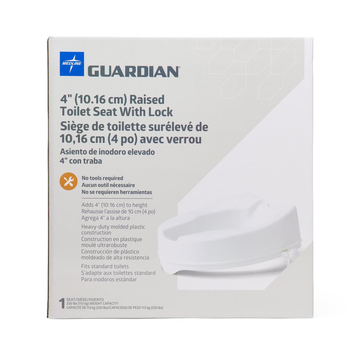 Medline Locking Raised Toilet Seats without Arms