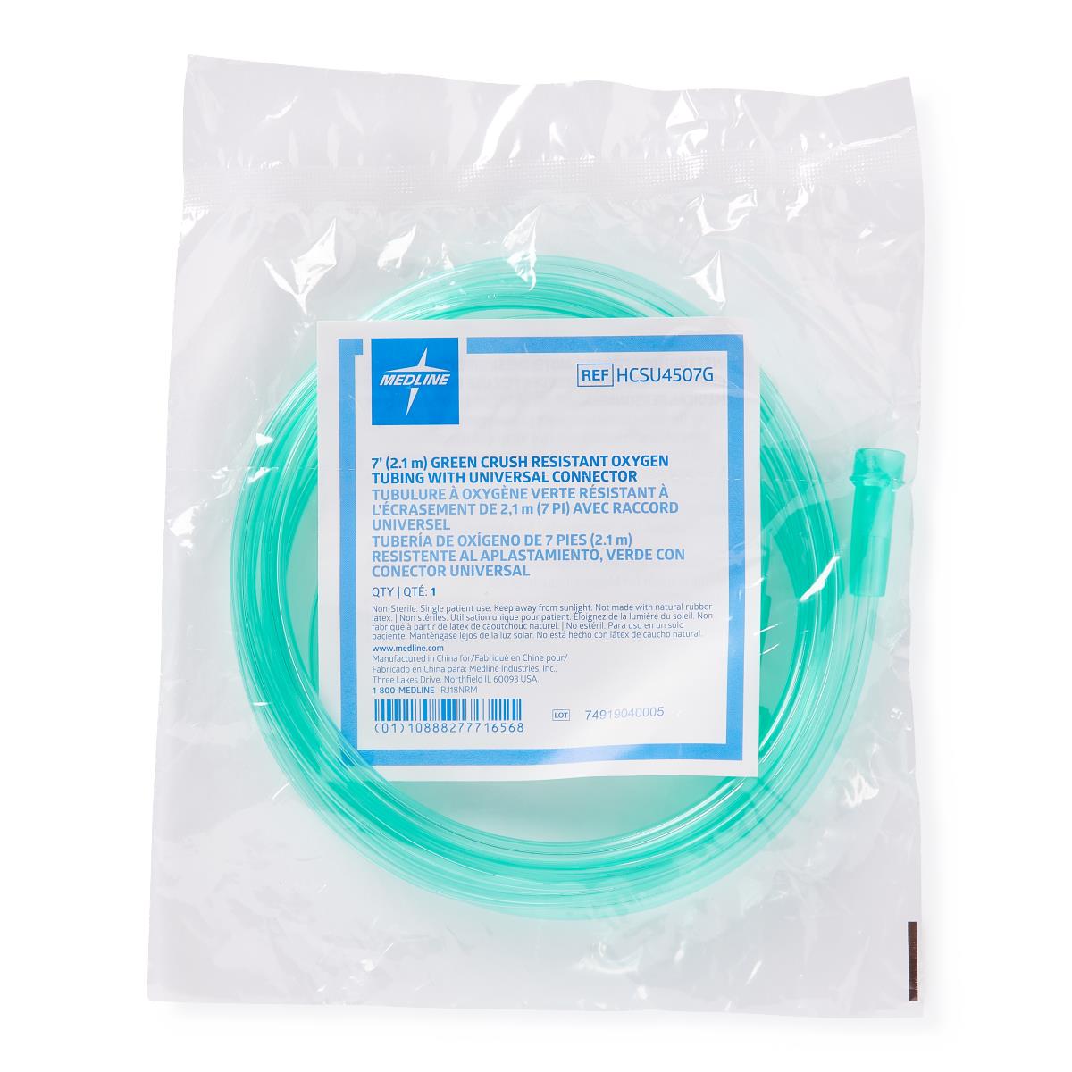Medline Green Oxygen Tubing with Universal Connector - BeHope