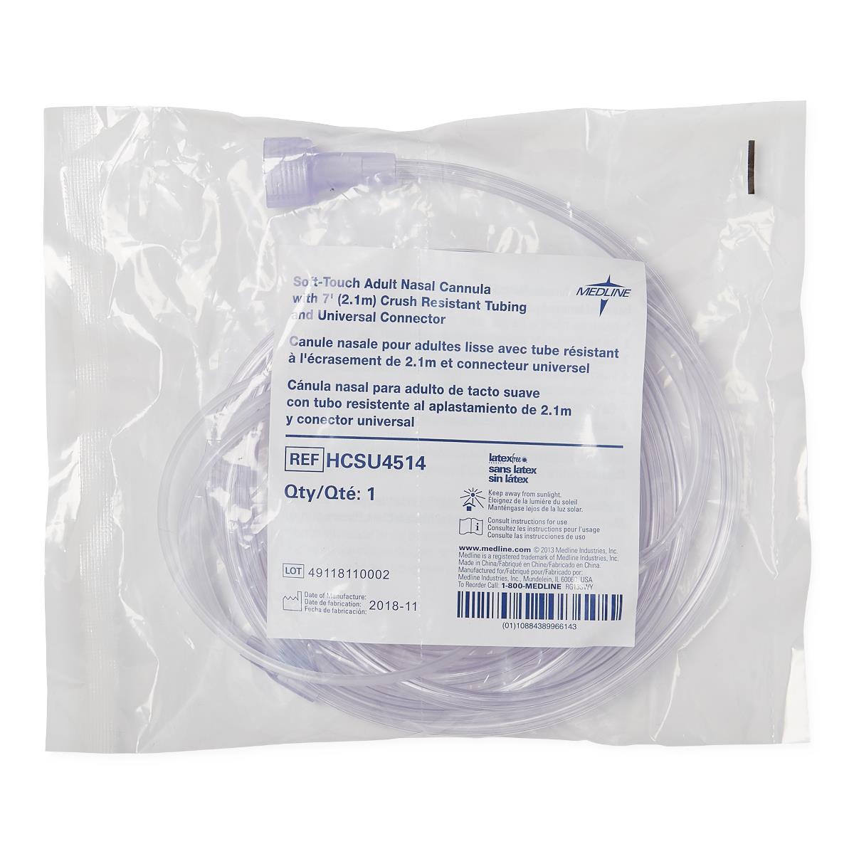 Medline Soft-Touch Oxygen Cannulas with Universal Connectors