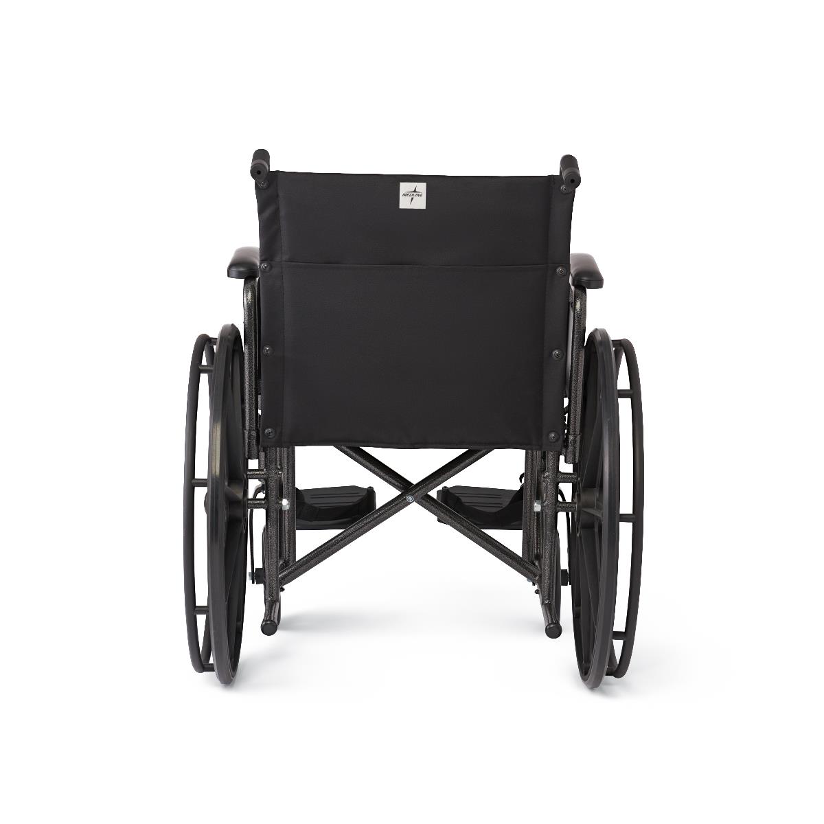 Medline Guardian K1 Wheelchair, detail of durable wheel and tire