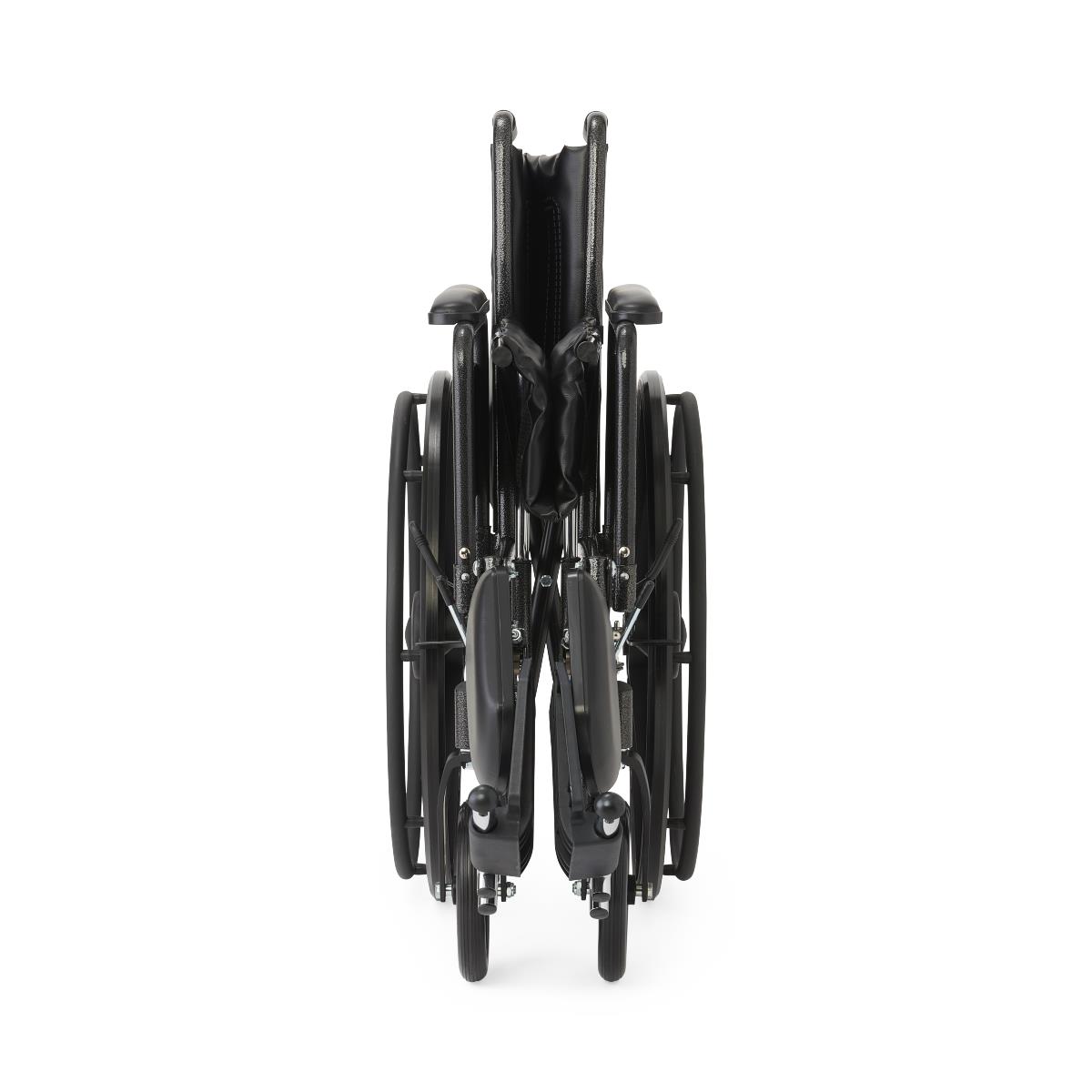 Medline Guardian K1 Wheelchair, side view, folded for transport.