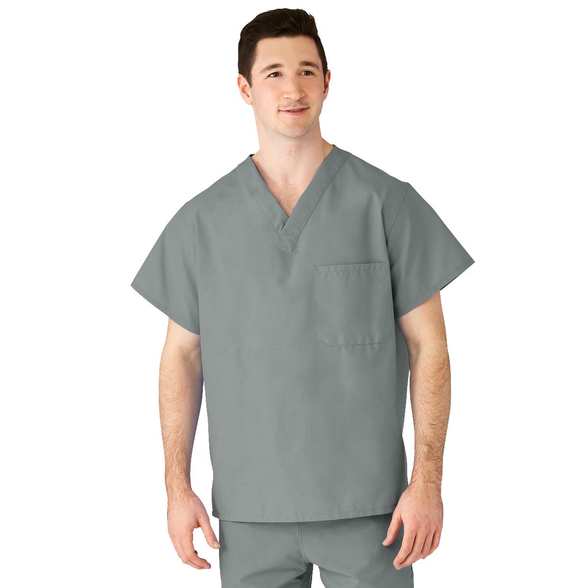 AngelStat Unisex Reversible Scrub Tops with Medline Color Coding (Style 610)