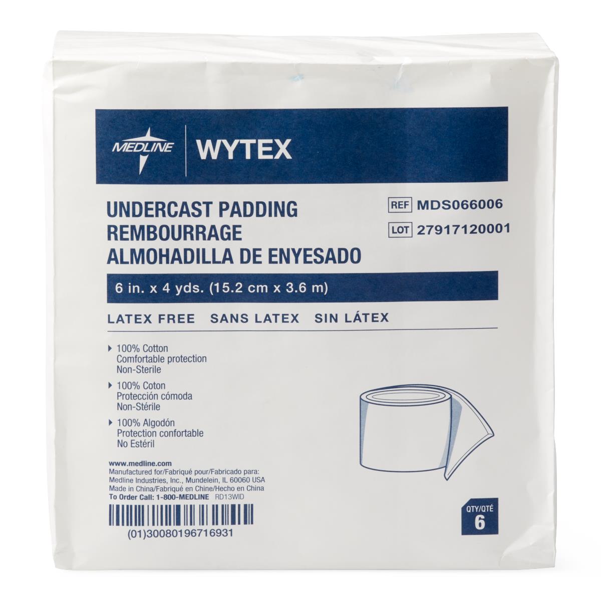 Wytex 100% Cotton Nonsterile Undercast Padding