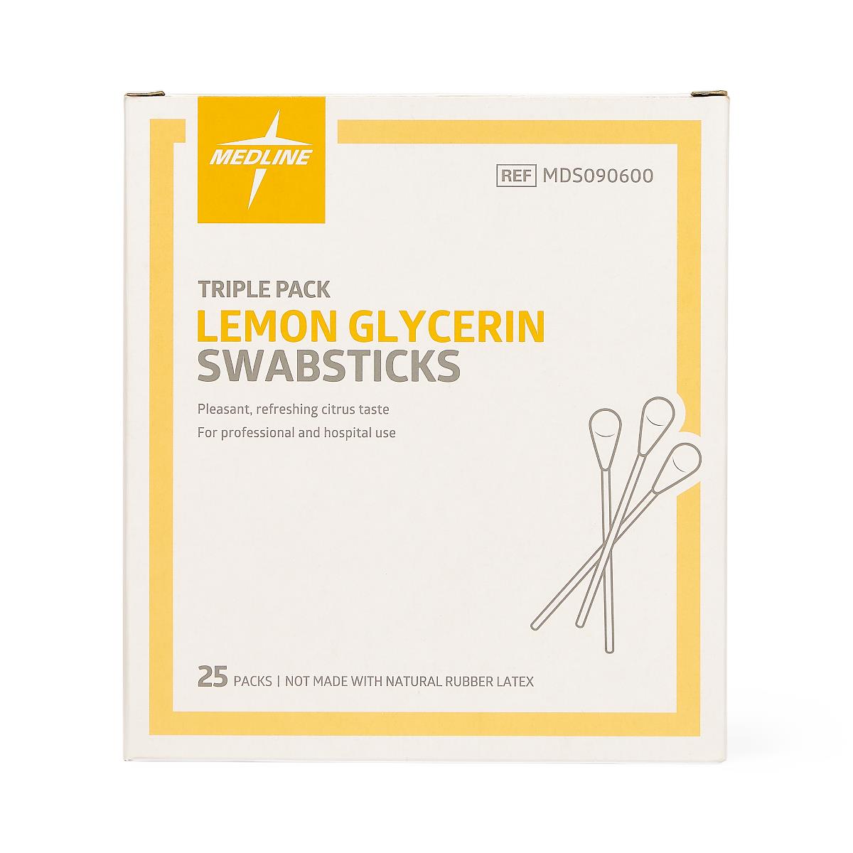 Medline Lemon Glycerin Swabsticks