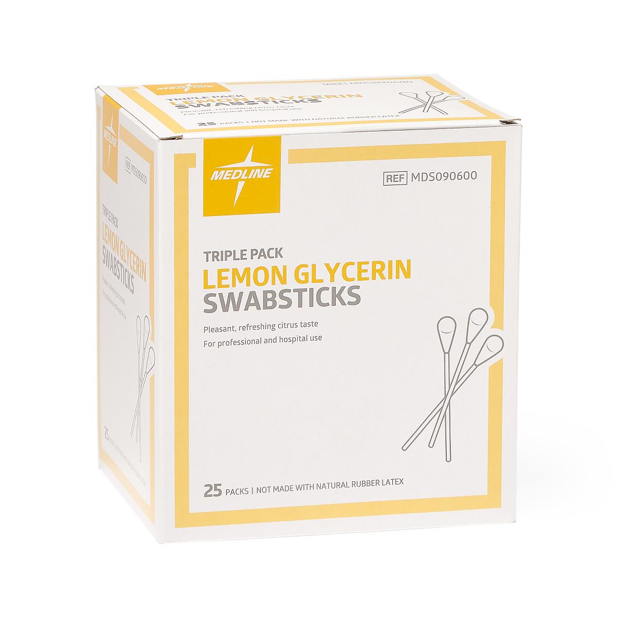Medline Lemon Glycerin Swabsticks