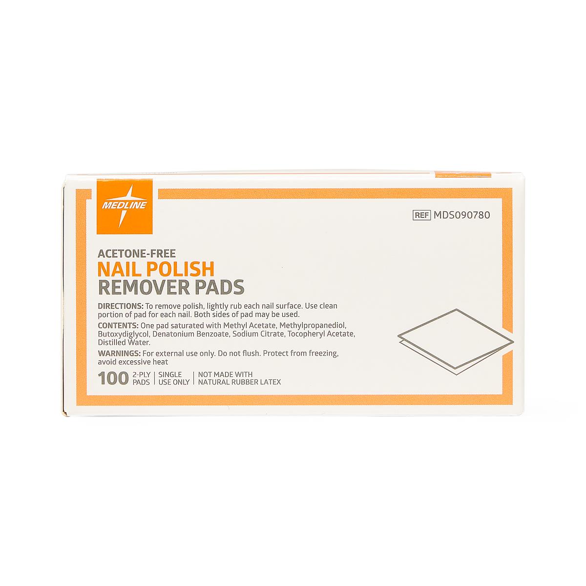 Medline Nail Polish Remover Pads - BeHope