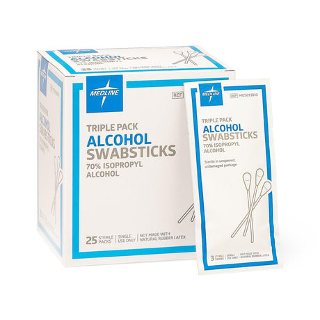 Medline Sterile Triple-Pack Alcohol Swabsticks - BeHope