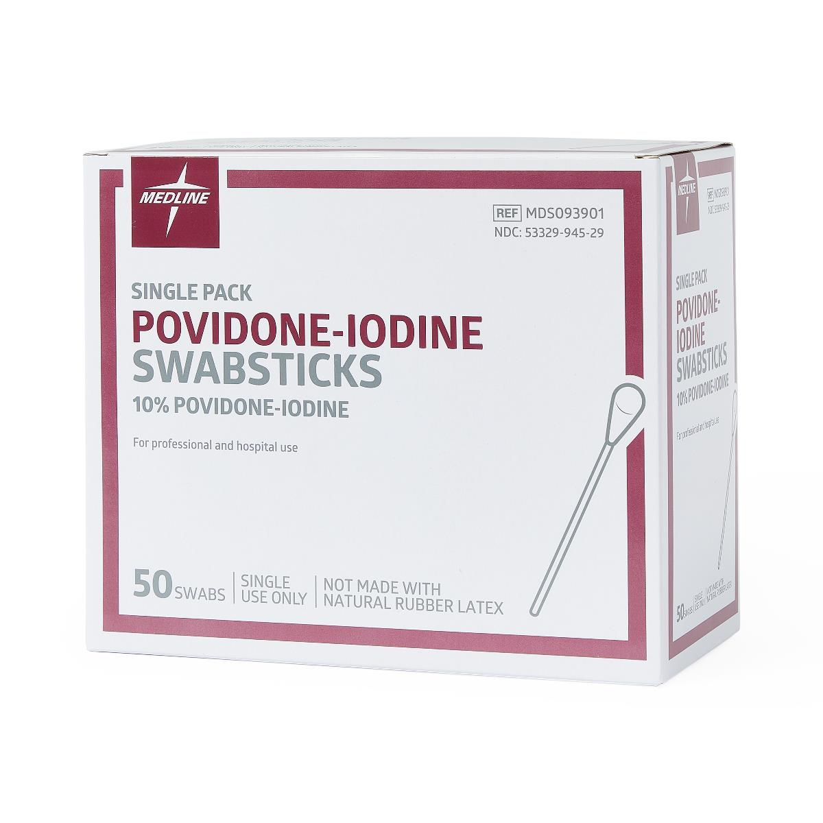 Medline Povidone-Iodine Swabsticks