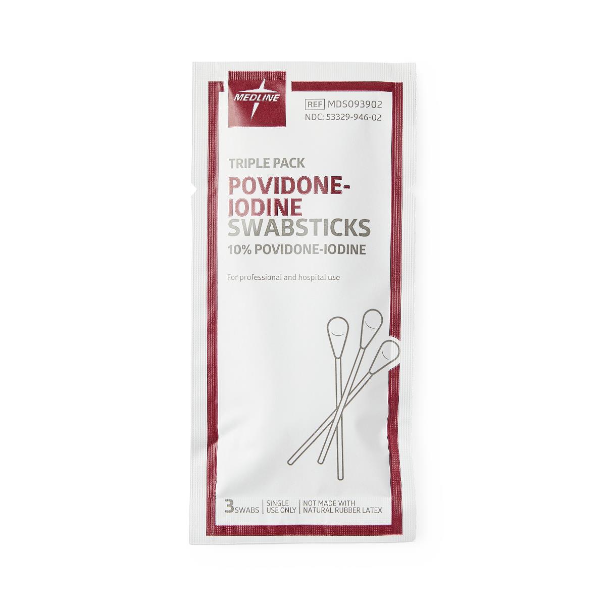 Medline Povidone-Iodine Swabsticks