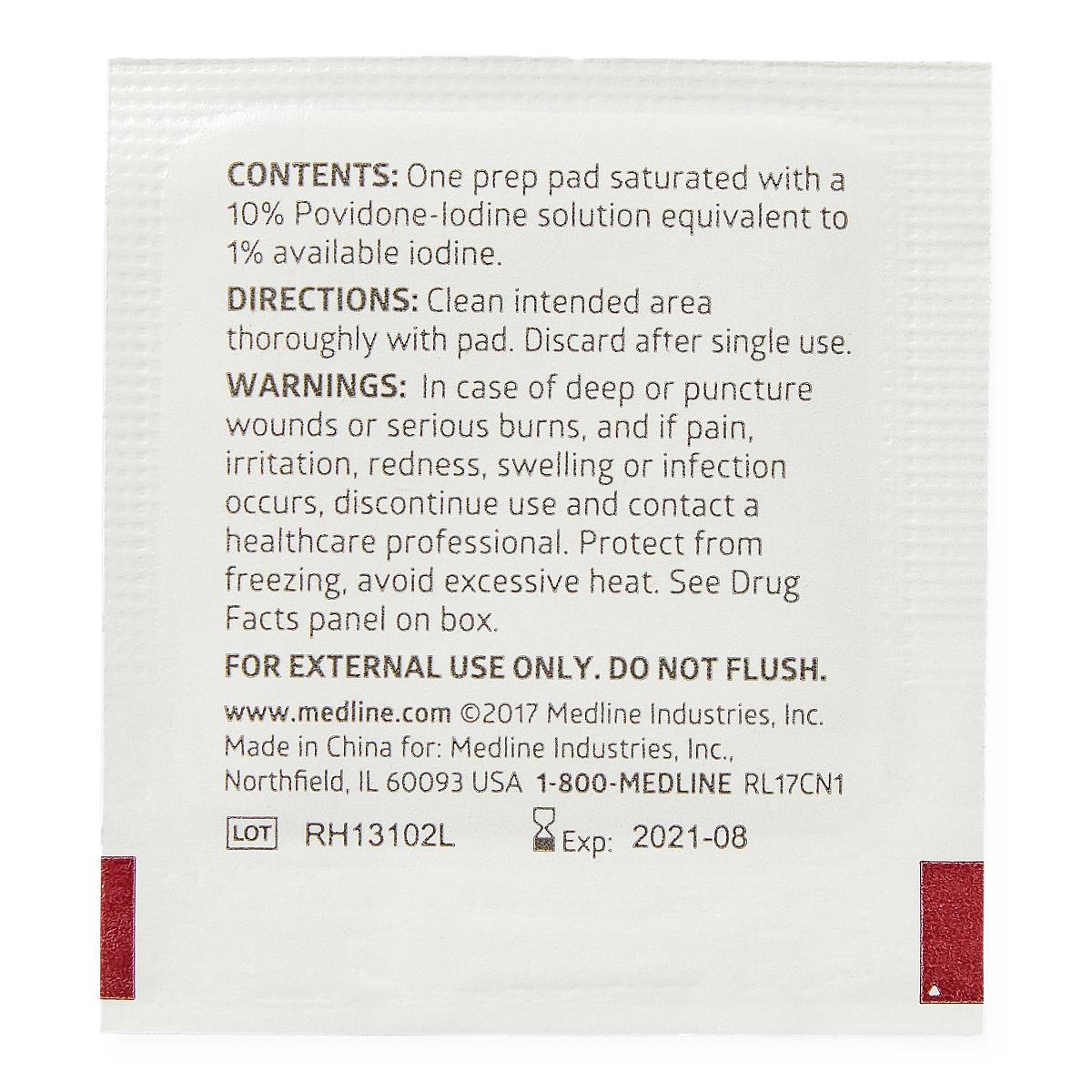 Medline Povidone-Iodine Prep Pads