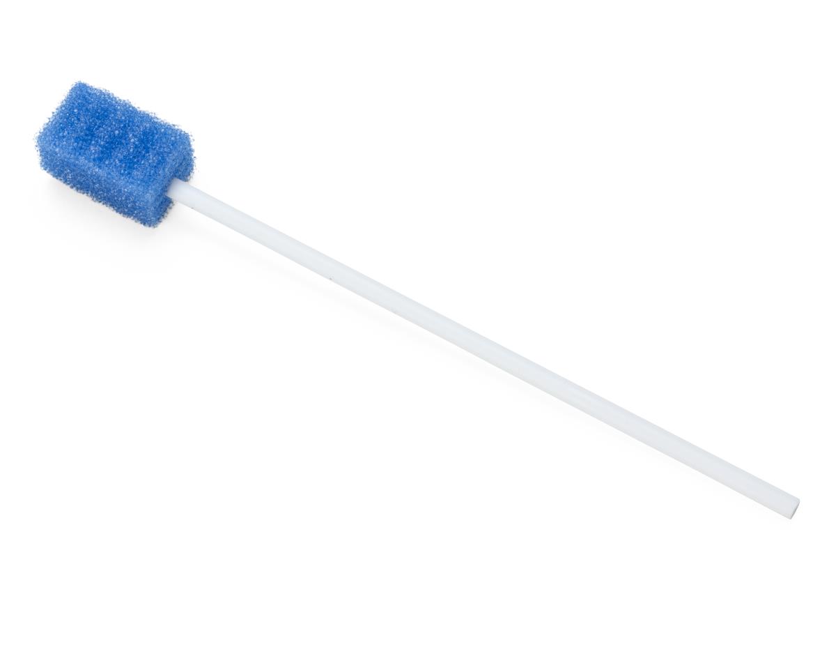 Medline Dentips untreated oral swab sticks, packaging detail.
