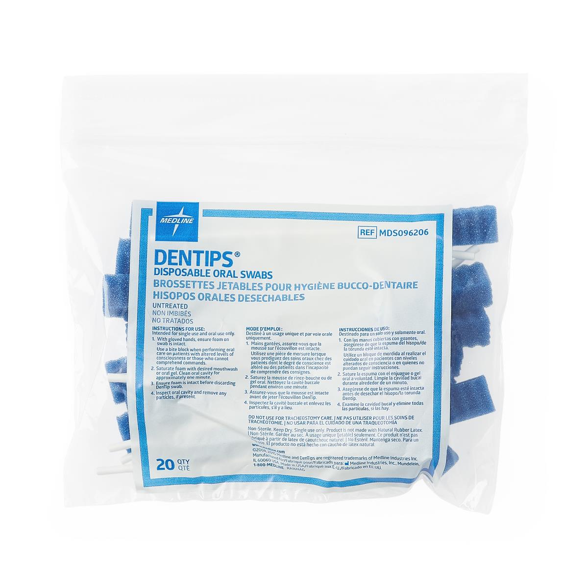 DenTips Treated and Untreated Oral Swabs