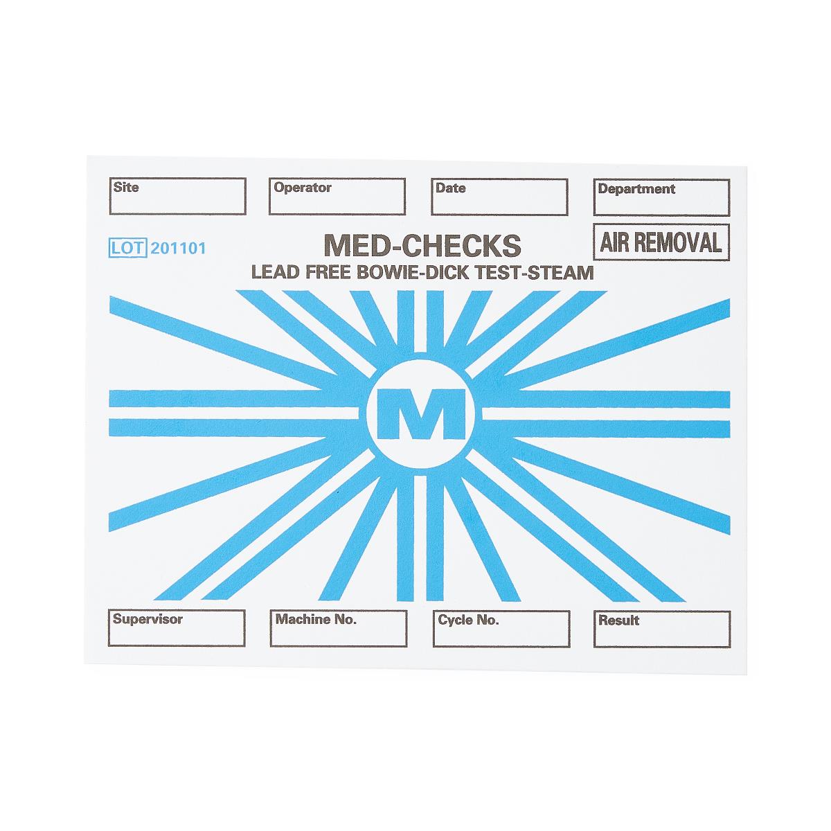 Medline Bowie Dick Surgical Instrument Sterilization Test Cards
