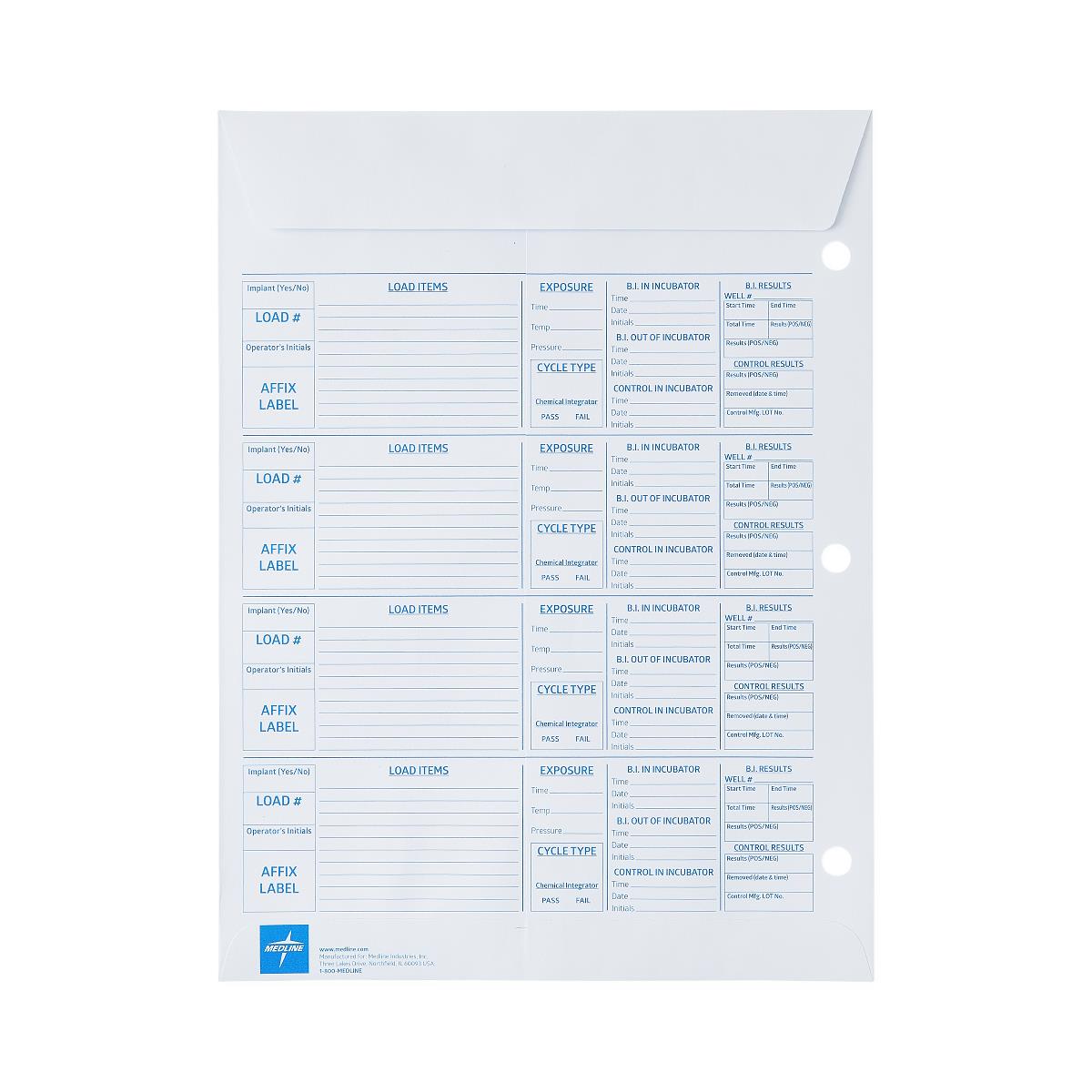 Record Envelopes for Surgical Instrument Sterilization
