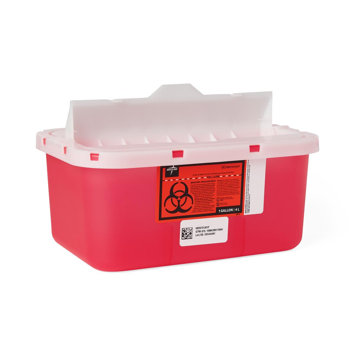 Medline Biohazard Patient Room Sharps Disposal Containers