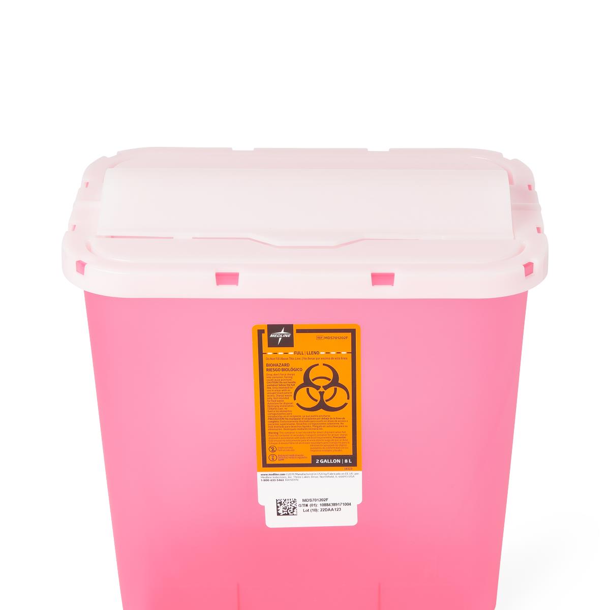 Medline Biohazard Patient Room Sharps Disposal Containers