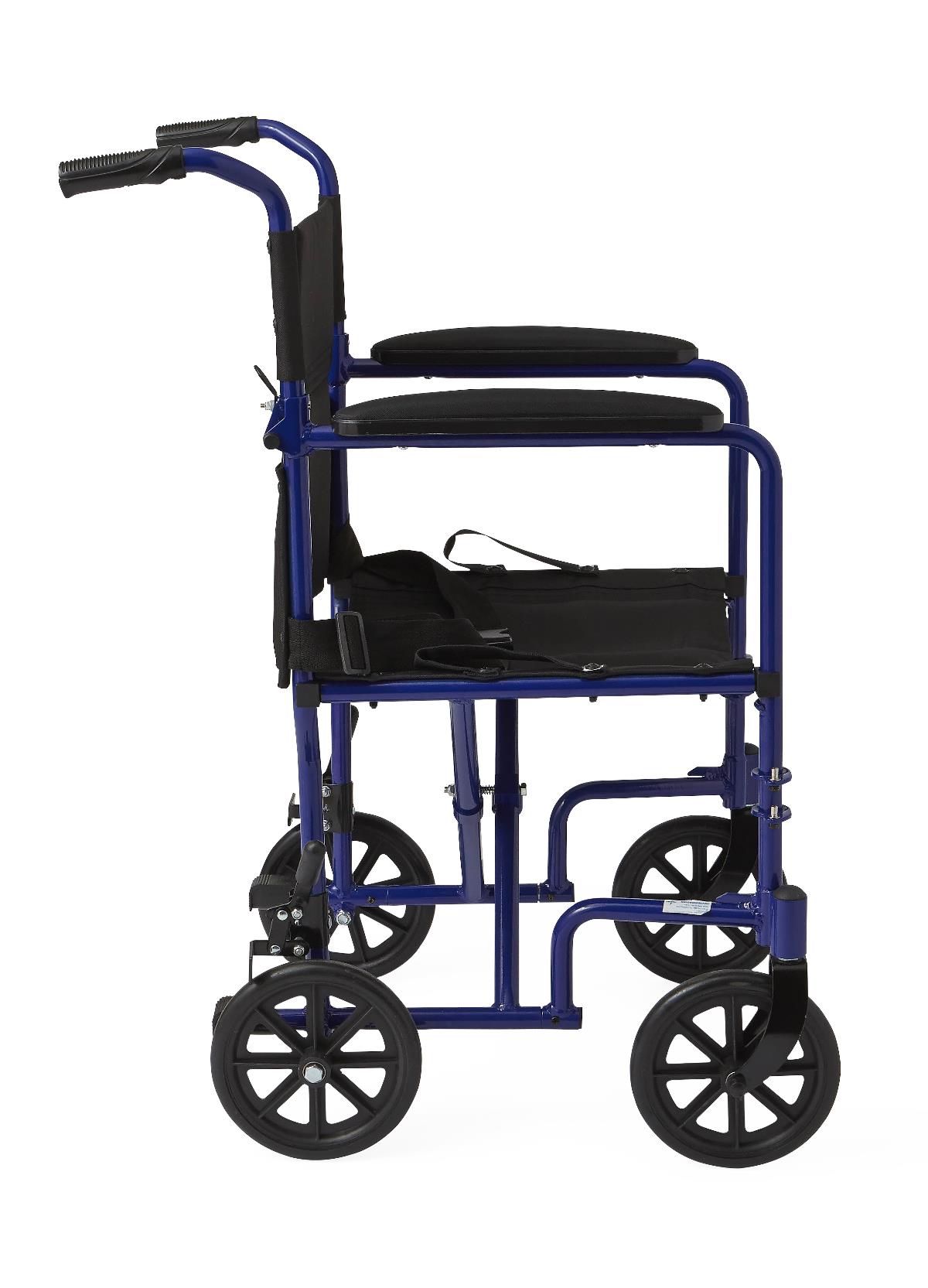 Medline Basic Aluminum Transport Chair with 8" Wheels