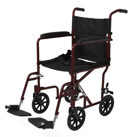 Medline Basic Aluminum Transport Chair with 8" Wheels - BeHope