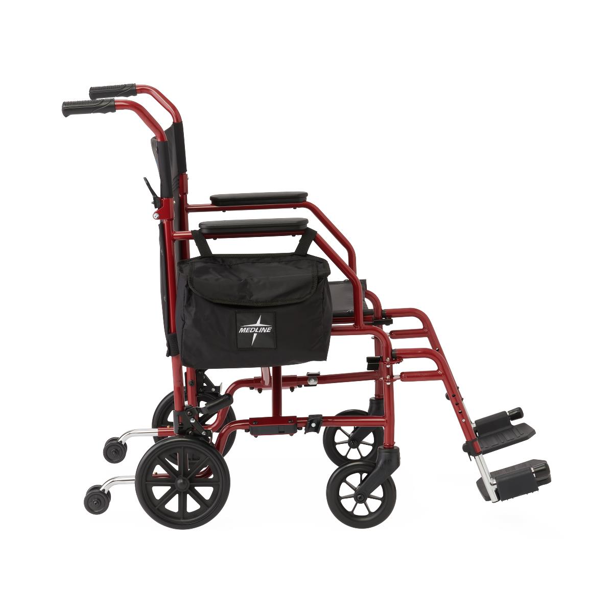 Medline Basic Steel Transport Chairs with 8" Wheels