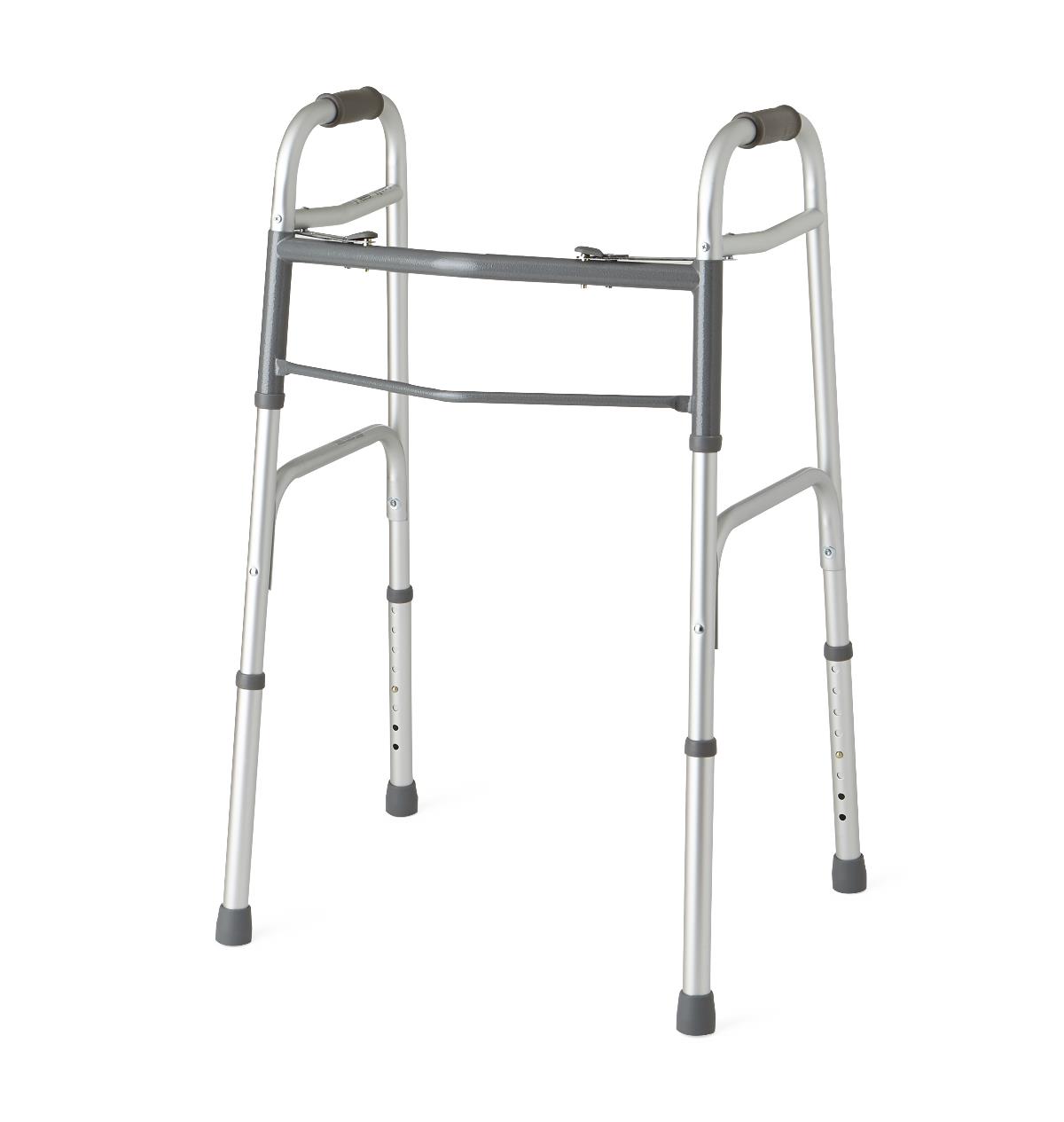 Medline Two-Button Folding Walkers without Wheels - BeHope