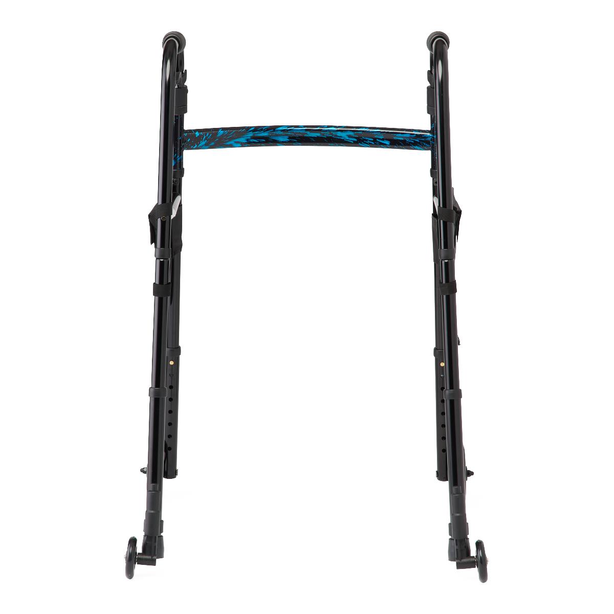 Close-up of the trigger release mechanism on the walker.