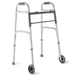 Medline Two-Button Folding Walkers with 5" Wheels - BeHope