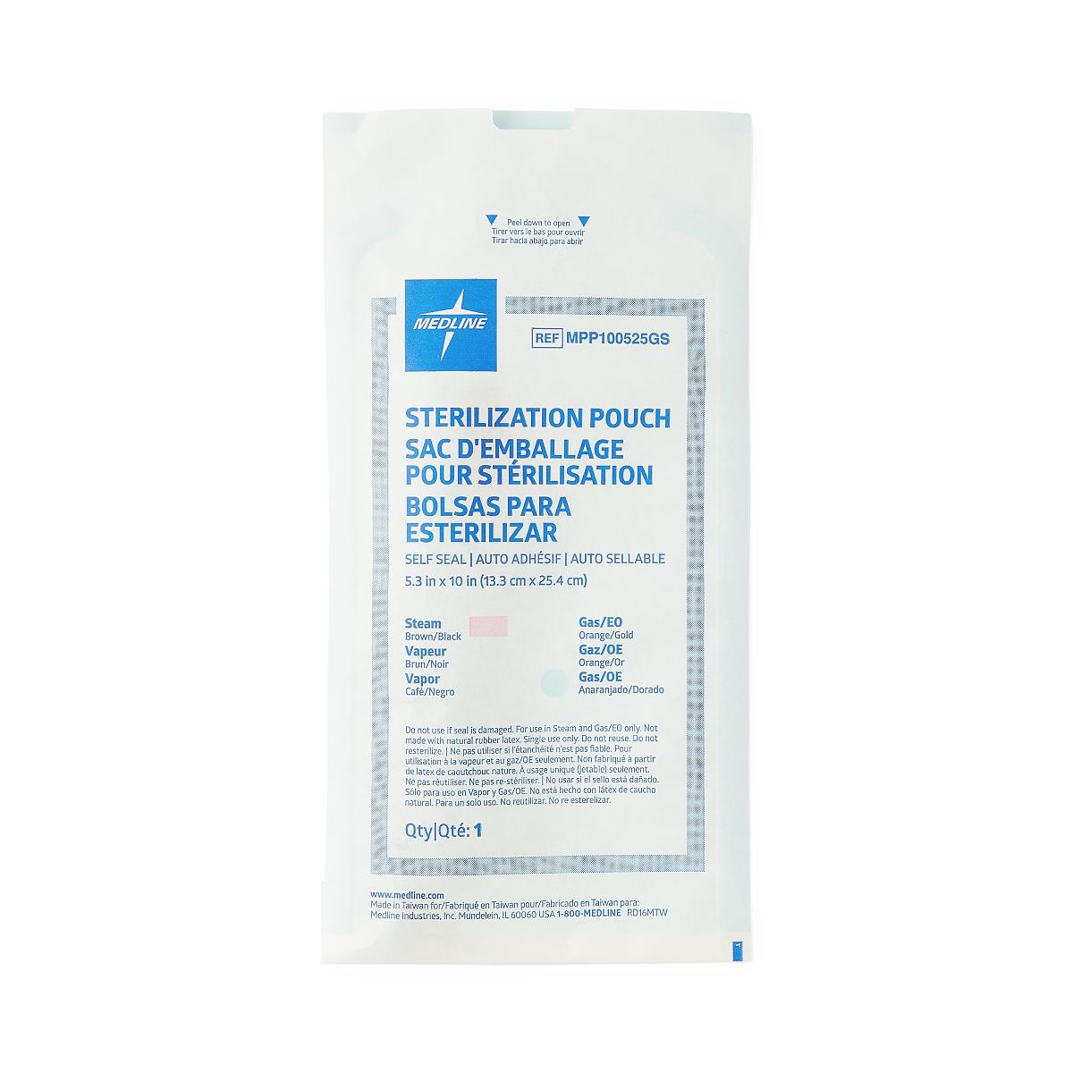 Self-Seal Sterilization Pouches for Steam and Gas Only