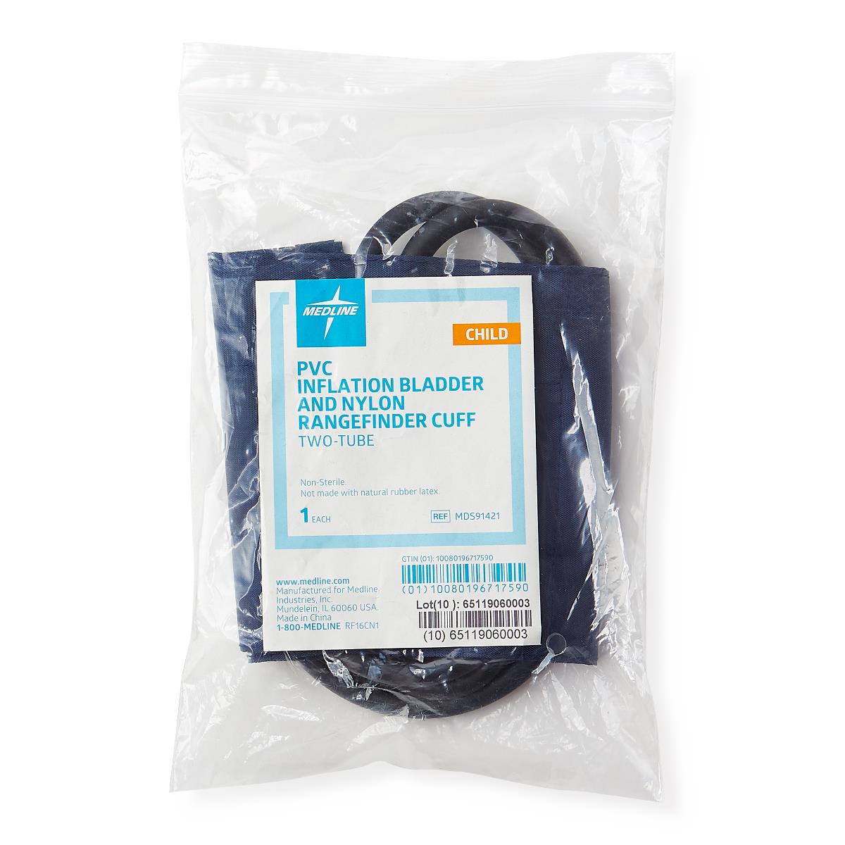 Medline Double-Tube PVC Inflation Bags and Range Finder Cuffs