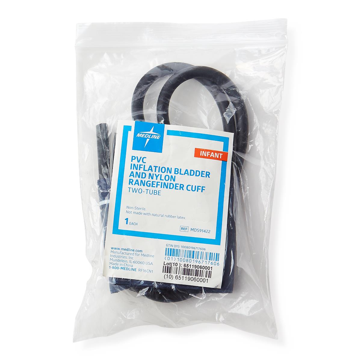 Medline Double-Tube PVC Inflation Bags and Range Finder Cuffs
