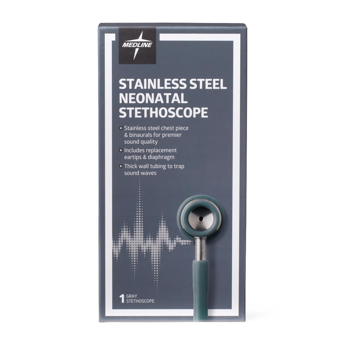 Medline Elite Stainless Steel Neonatal Stethoscopes