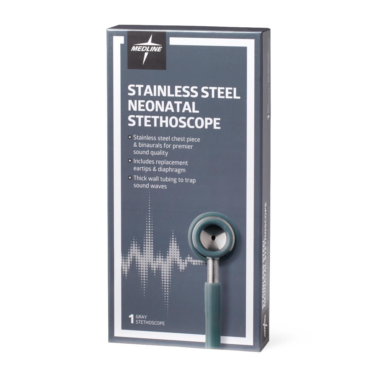 Medline Elite Stainless Steel Neonatal Stethoscopes