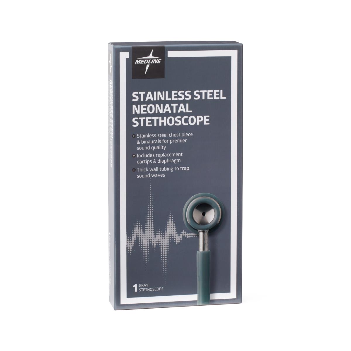 Medline Elite Stainless Steel Neonatal Stethoscopes