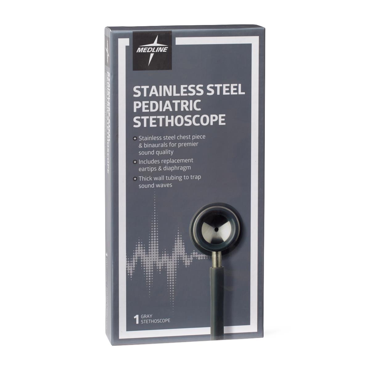 Medline Elite Stainless Steel Pediatric Stethoscopes