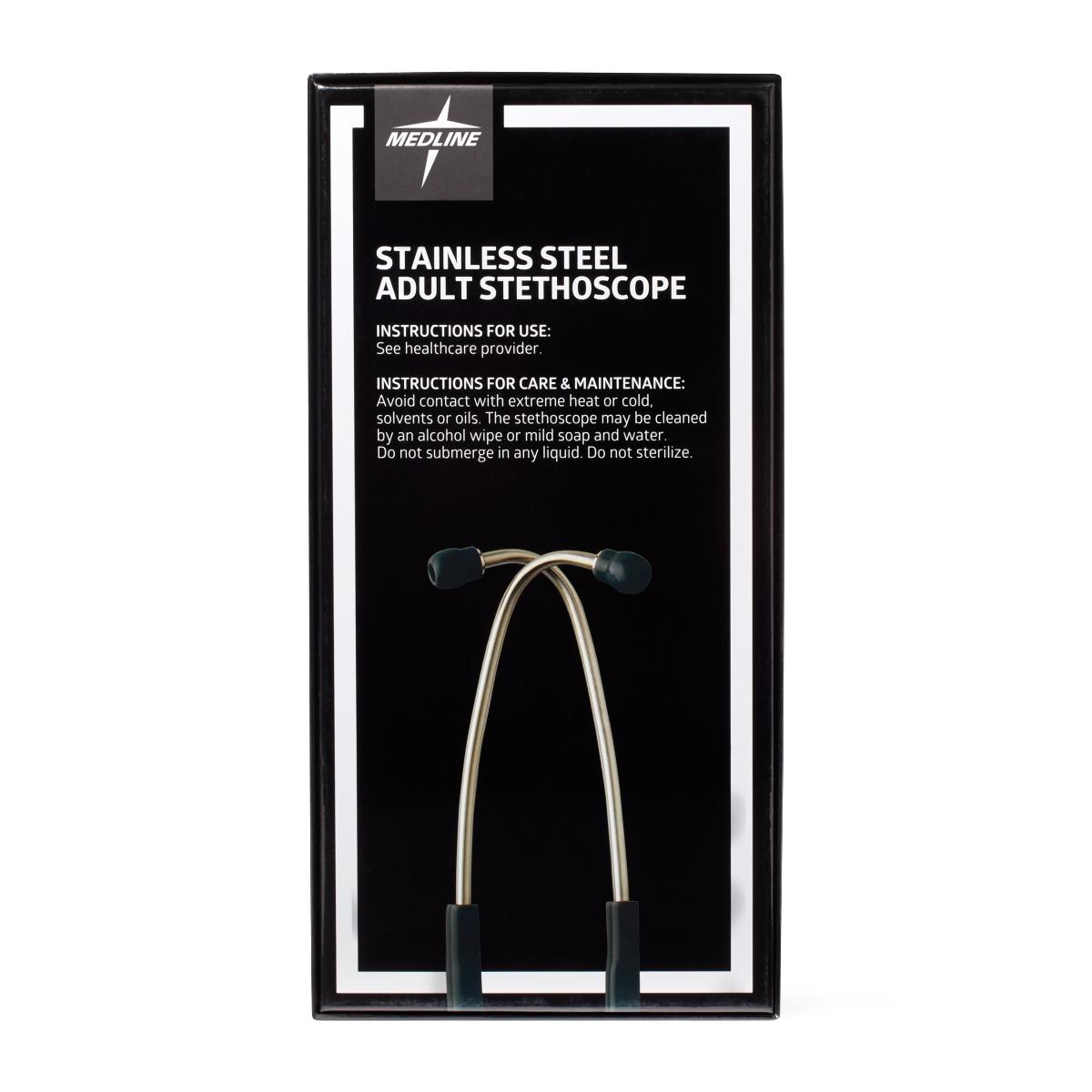 Medline Adult Stainless Steel Stethoscopes