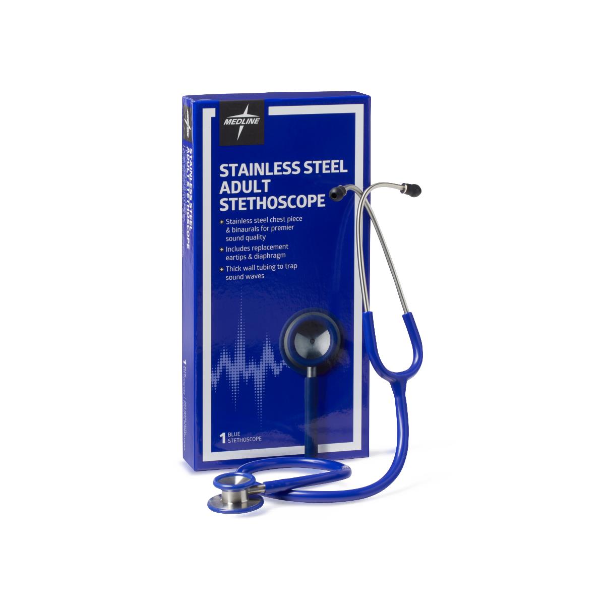 Medline Adult Stainless Steel Stethoscopes - BeHope
