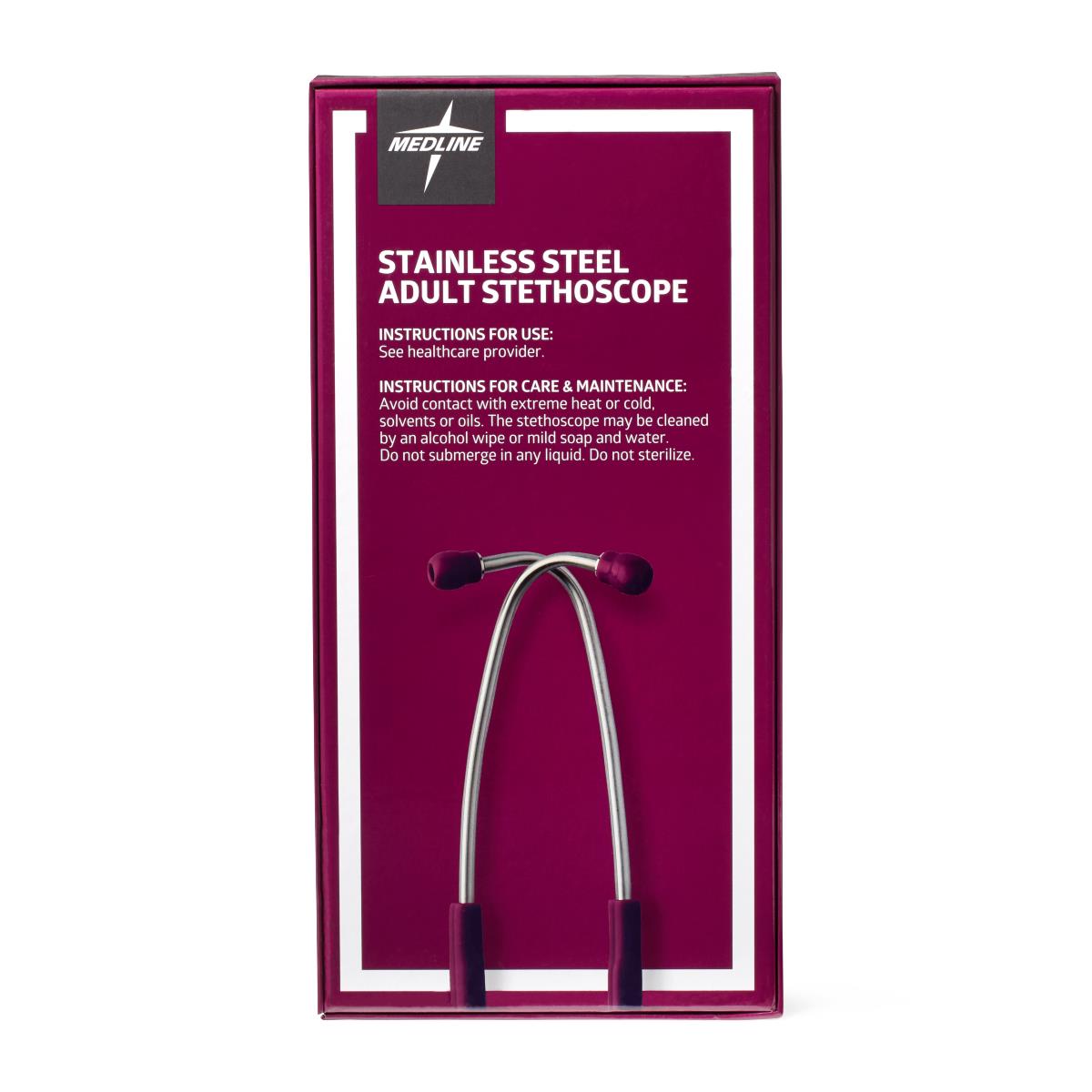 Medline Adult Stainless Steel Stethoscopes
