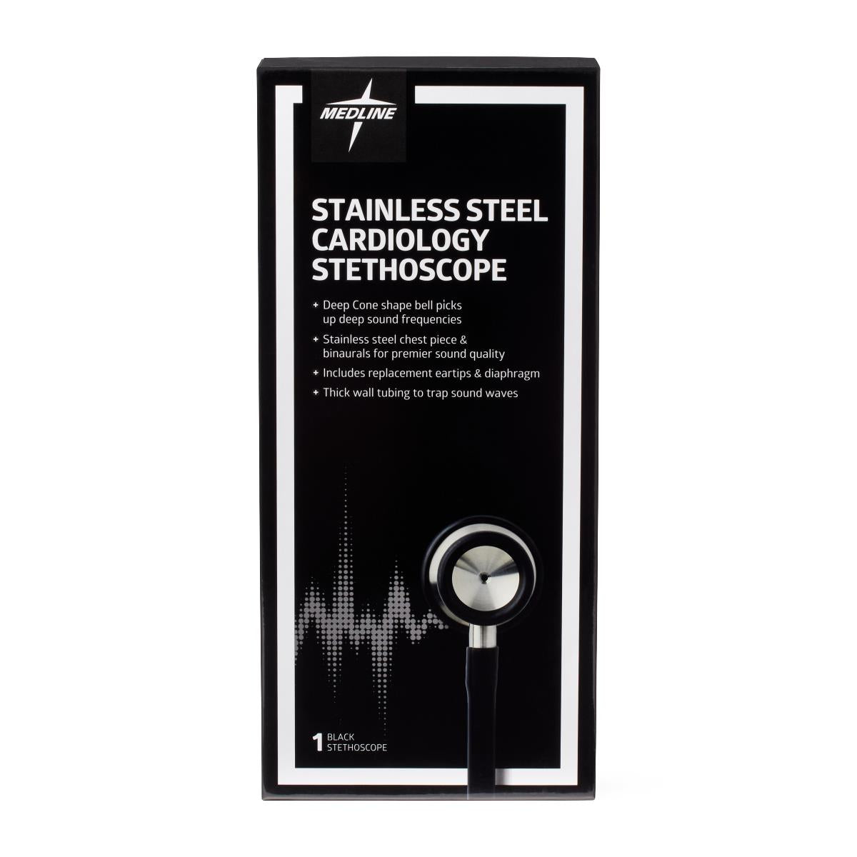 Medline Stainless Steel Cardiology Stethoscope