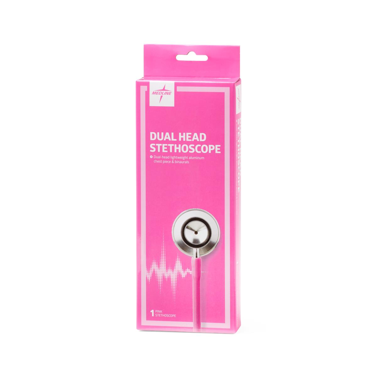 Medline Dual-head Stethoscope, packaging and product.