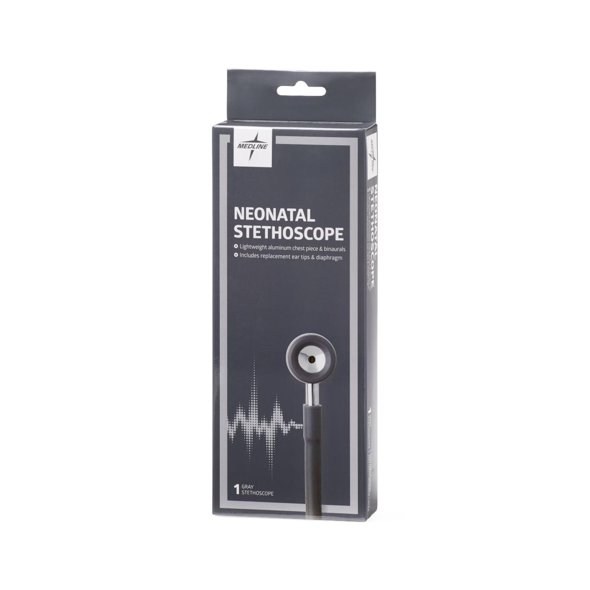 Medline Neonatal Stethoscope, side view demonstrating its compact size